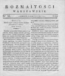 Rozmaitości Warszawskie : pismo dodatkowe do Gazety Korrespondenta Warszawskiego. 1834. Nr 86