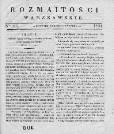 Rozmaitości Warszawskie : pismo dodatkowe do Gazety Korrespondenta Warszawskiego. 1834. Nr 88