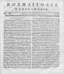 Rozmaitości Warszawskie : pismo dodatkowe do Gazety Korrespondenta Warszawskiego. 1834. Nr 90