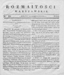 Rozmaitości Warszawskie : pismo dodatkowe do Gazety Korrespondenta Warszawskiego. 1834. Nr 95
