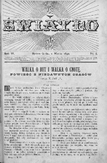 Światło : pismo ludowe ilustrowane. Rok IV. 1890, nr 3