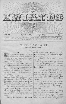 Światło : pismo ludowe ilustrowane. Rok VI. 1892, nr 4