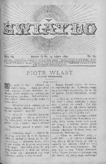 Światło : pismo ludowe ilustrowane. Rok VI. 1892, nr 14