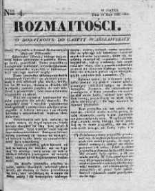 Rozmaitości : pismo dodatkowe do Gazety Warszawskiej. 1833, nr 4