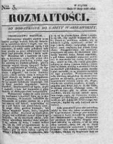 Rozmaitości : pismo dodatkowe do Gazety Warszawskiej. 1833, nr 5