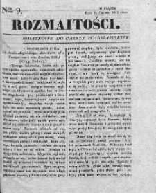 Rozmaitości : pismo dodatkowe do Gazety Warszawskiej. 1833, nr 9