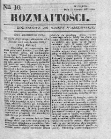 Rozmaitości : pismo dodatkowe do Gazety Warszawskiej. 1833, nr 10