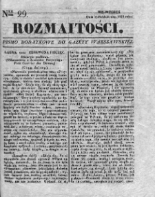 Rozmaitości : pismo dodatkowe do Gazety Warszawskiej. 1833, nr 29