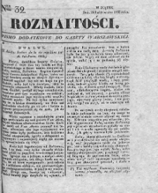 Rozmaitości : pismo dodatkowe do Gazety Warszawskiej. 1833, nr 32