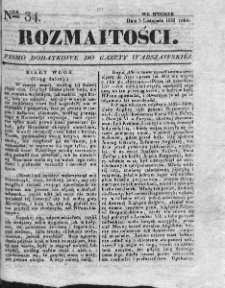 Rozmaitości : pismo dodatkowe do Gazety Warszawskiej. 1833, nr 34