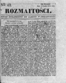 Rozmaitości : pismo dodatkowe do Gazety Warszawskiej. 1833, nr 42