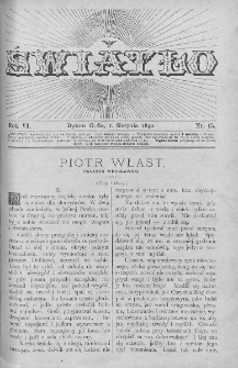 Światło : pismo ludowe ilustrowane. Rok VI. 1892, nr 15