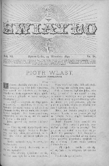 Światło : pismo ludowe ilustrowane. Rok VI. 1892, nr 18