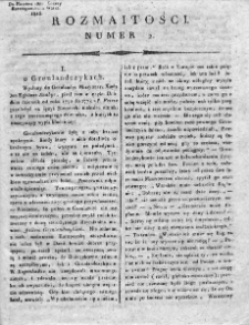 Rozmaitości : do numeru... Gazety Korrespondenta Warsz. 1818, nr 2