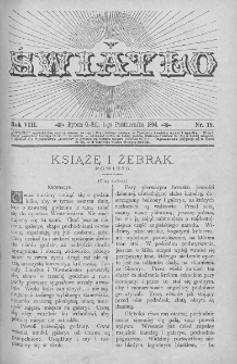 Światło : pismo ludowe ilustrowane. Rok VIII. 1894, nr 19