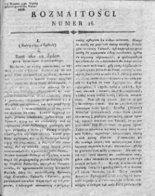 Rozmaitości : do numeru... Gazety Korrespondenta Warsz. 1818, nr 16