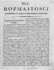 Rozmaitości : do numeru... Gazety Korrespondenta Warsz. 1823, nr 1