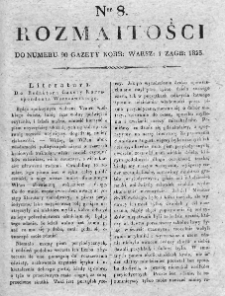 Rozmaitości : do numeru... Gazety Korrespondenta Warsz. 1823, nr 8