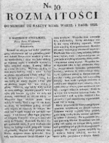 Rozmaitości : do numeru... Gazety Korrespondenta Warsz. 1823, nr 10