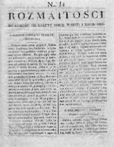 Rozmaitości : do numeru... Gazety Korrespondenta Warsz. 1823, nr 14