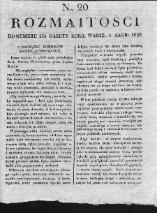 Rozmaitości : do numeru... Gazety Korrespondenta Warsz. 1823, nr 20