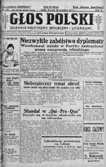 Głos Polski : dziennik polityczny, społeczny i literacki 13 wrzesień 1927 nr 251