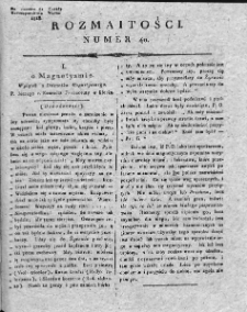 Rozmaitości : do numeru... Gazety Korrespondenta Warsz. 1818, nr 40