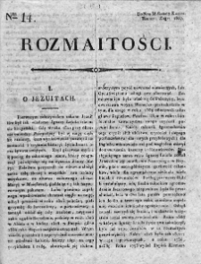 Rozmaitości : do numeru... Gazety Korrespondenta Warsz. 1820, nr 14