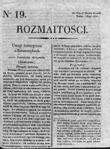 Rozmaitości : do numeru... Gazety Korrespondenta Warsz. 1820, nr 19