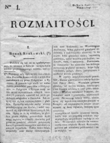 Rozmaitości : do numeru... Gazety Korrespondenta Warsz. 1821, nr 1