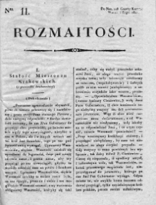 Rozmaitości : do numeru... Gazety Korrespondenta Warsz. 1821, nr 11