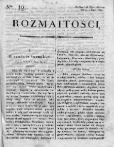 Rozmaitości : do numeru... Gazety Korrespondenta Warsz. 1821, nr 12