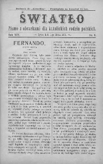 Światło : pismo z obrazkami dla katolickich rodzin polskich. Rok XIV. 1900, nr 9