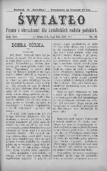 Światło : pismo z obrazkami dla katolickich rodzin polskich. Rok XIV. 1900, nr 22