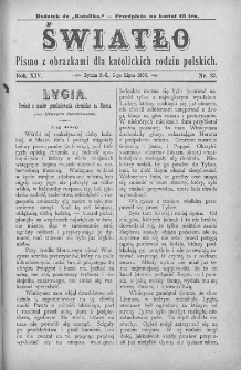 Światło : pismo z obrazkami dla katolickich rodzin polskich. Rok XIV. 1900, nr 27