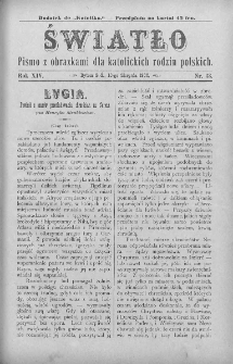 Światło : pismo z obrazkami dla katolickich rodzin polskich. Rok XIV. 1900, nr 33