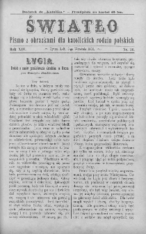 Światło : pismo z obrazkami dla katolickich rodzin polskich. Rok XIV. 1900, nr 36