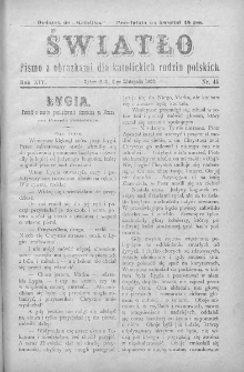 Światło : pismo z obrazkami dla katolickich rodzin polskich. Rok XIV. 1900, nr 45