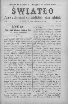 Światło : pismo z obrazkami dla katolickich rodzin polskich. Rok XIV. 1900, nr 46