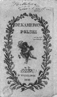 Dekameron Polski. 1830. T.3. Nr 20