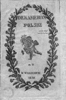 Dekameron Polski. 1830. T.3. Nr 26