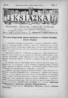 Książka : miesięcznik poświęcony bibljografji krytycznej. 1901. Nr 2