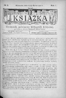 Książka : miesięcznik poświęcony bibljografji krytycznej. 1901. Nr 3