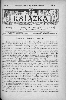 Książka : miesięcznik poświęcony bibljografji krytycznej. 1901. Nr 8