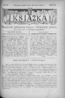 Książka : miesięcznik poświęcony bibljografji krytycznej. 1902. Nr 9
