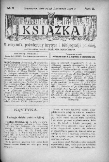 Książka : miesięcznik poświęcony bibljografji krytycznej. 1902. Nr 11