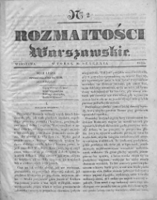 Rozmaitości Warszawskie : pismo dodatkowe do Gazety Korrespondenta Warszawskiego. 1835. Nr 2