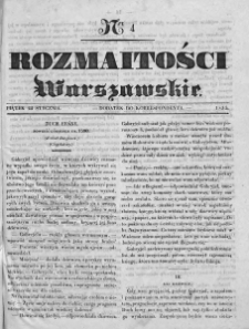 Rozmaitości Warszawskie : pismo dodatkowe do Gazety Korrespondenta Warszawskiego. 1835. Nr 4