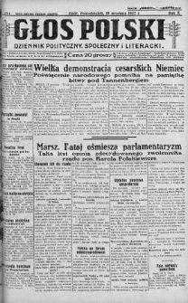 Głos Polski : dziennik polityczny, społeczny i literacki 19 wrzesień 1927 nr 257