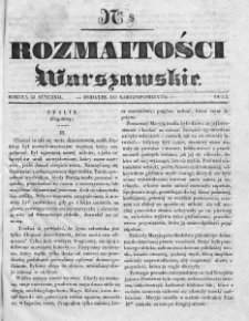 Rozmaitości Warszawskie : pismo dodatkowe do Gazety Korrespondenta Warszawskiego. 1835. Nr 8